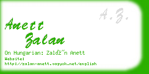 anett zalan business card